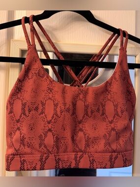 Snake print sports bra